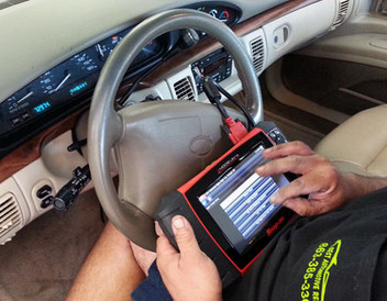 image of tire on mounting machine